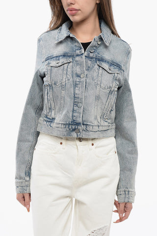 Giubbotto JUNO in Denim Crop con Doppio Taschino