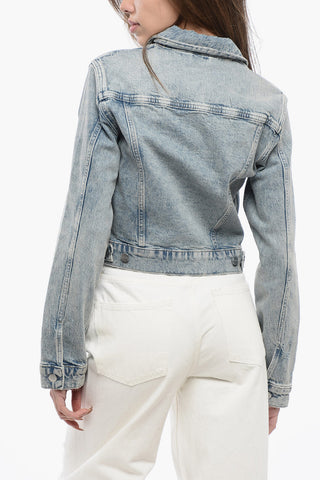 Giubbotto JUNO in Denim Crop con Doppio Taschino