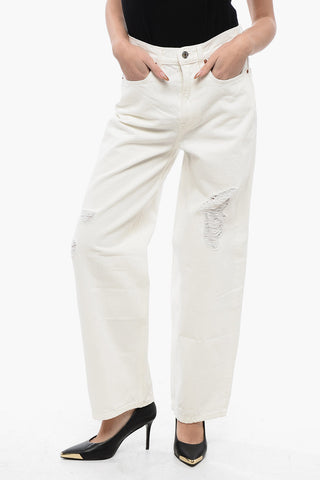 Wide-Leg Jeans JAYCE Distressed Effect High Waist 23cm