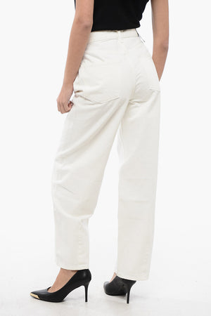 Jeans JAYCE Wide Leg Effetto Distressed a Vita Alta 23cm