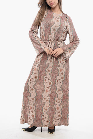 Gemustertes Kleid SUSANNAH mit abnehmbaren Ärmeln