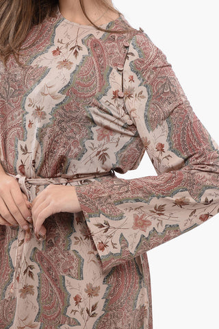 Gemustertes Kleid SUSANNAH mit abnehmbaren Ärmeln