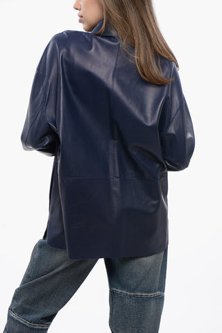 EMPORIO Snap Buttoned Leather Shirt