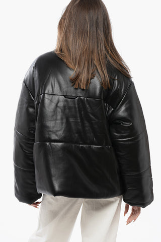 Faux Leather HIDE Jacket wth Snap Buttons