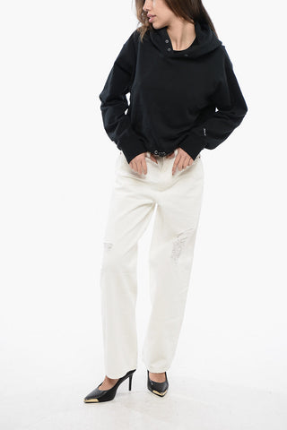 크롭 후디 스웻셔츠 MARTINE ALI