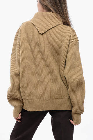Ribbed Dropped Shoulder Cardigan