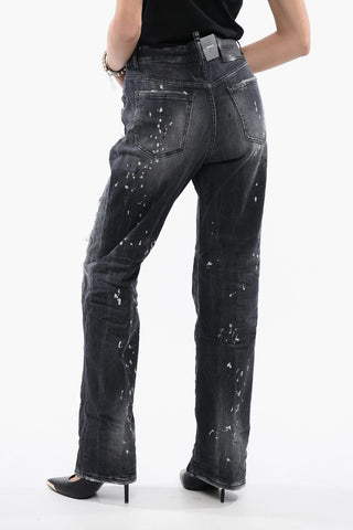 Vintage-Effect Wide-Leg Jeans ROADIE with Strass 24cm