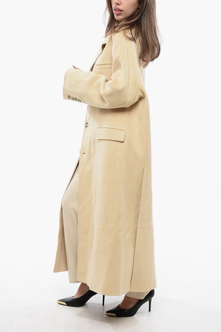 Oversized Wool and Silk VEDA Coat with Flap Pockets