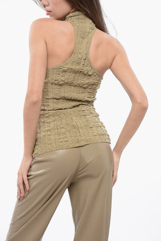 Halter Neck Top MARINDE Crinkled Effect