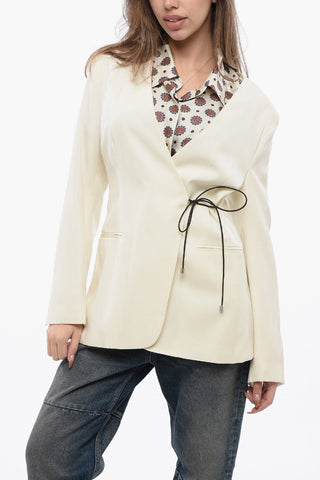 Kimono Desing Blazer with V Neckline