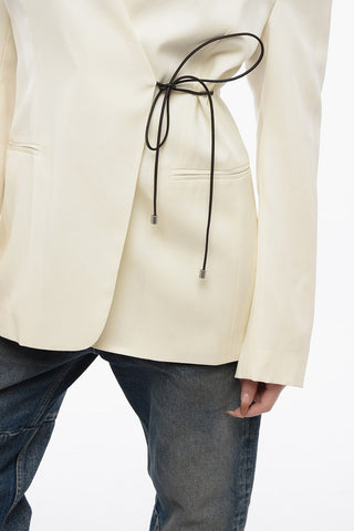 Kimono Desing Blazer with V Neckline