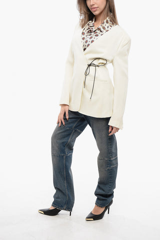 Kimono Desing Blazer with V Neckline