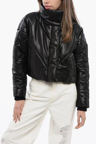 Giubbotto MIYLA in Pelle Trapuntata Crop