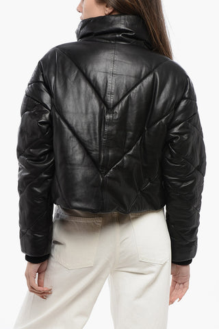 Cropped Quilted Leather MIYLA Jacket
