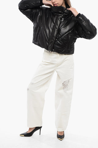 Cropped Quilted Leather MIYLA Jacket