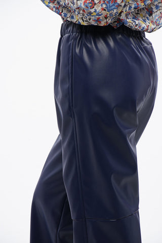 MM6 Faux-leather Cropped Pants
