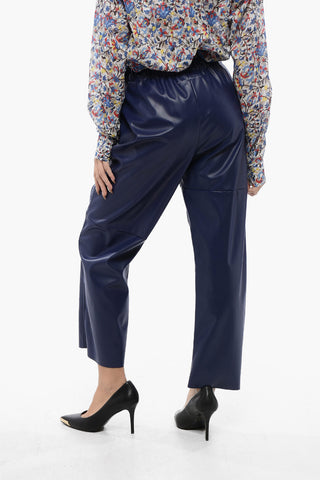 MM6 Faux-leather Cropped Pants