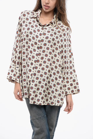 Floral Patterned Silk Shirt