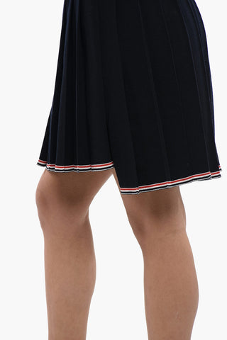 플리세 니트 미니스커트 엘라스틱 허리밴드