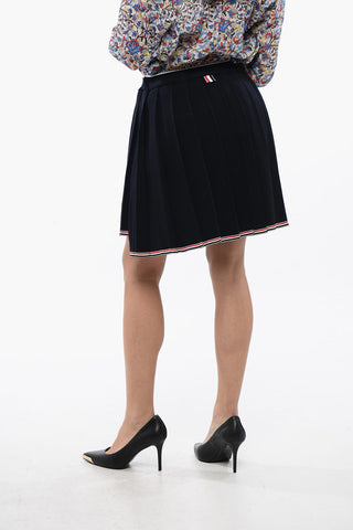 플리세 니트 미니스커트 엘라스틱 허리밴드