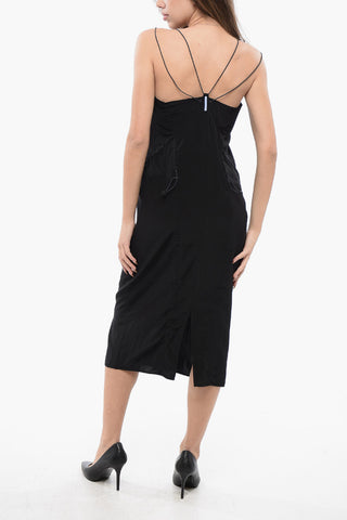 Vestito Midi in Seta con Coulisse