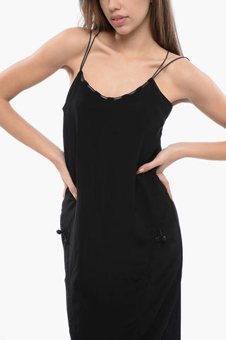 Vestito Midi in Seta con Coulisse