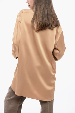 Asymmetric Over Shirt with Hidden Placket
