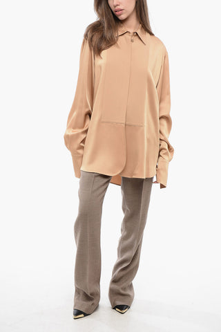 Asymmetric Over Shirt with Hidden Placket