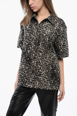 Short-Sleeve Shirt JEMI LEPPO with Animalier Print