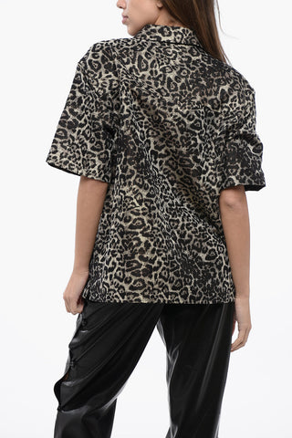 Short-Sleeve Shirt JEMI LEPPO with Animalier Print