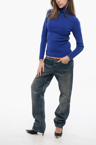 Ribbed Cotton Blend M-ARIBELLENEW Turtleneck Sweater