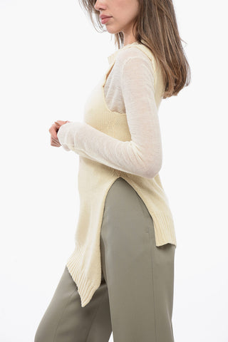 Long Wool Knit with Asymmetry