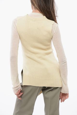 Long Wool Knit with Asymmetry