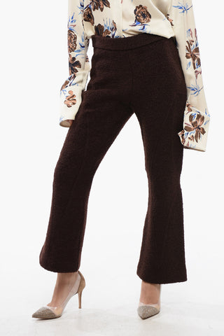 Bouclé Wool Cropped Trousers