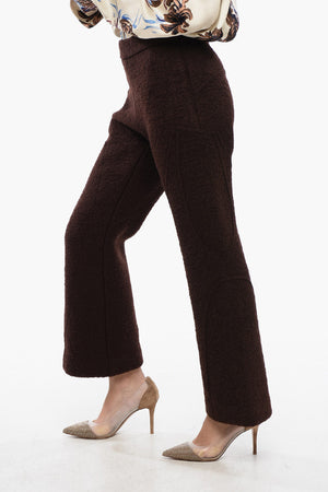 Cropped-Hose aus Bouclé-Wolle