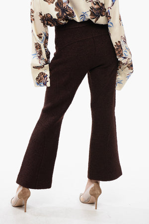 Bouclé Wool Cropped Trousers