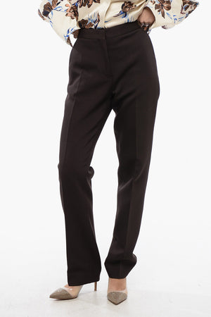 Pantaloni in Misto Lana a Gamba Diritta