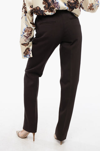 Pantaloni in Misto Lana a Gamba Diritta