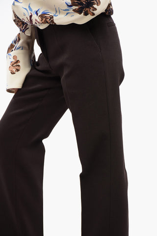 Pantaloni in Misto Lana a Gamba Diritta