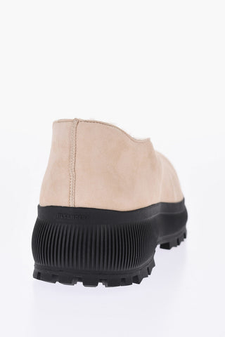 Sneakers Slip-on in Suede con Fodera in Shearling