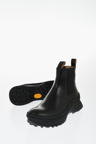 Leather Chelsea Booties with Vibram Sole