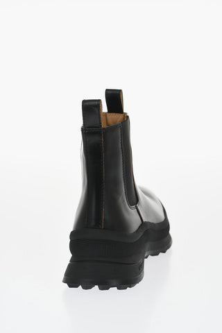 Leather Chelsea Booties with Vibram Sole