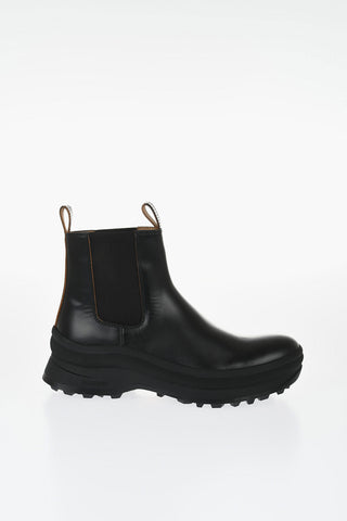 Leather Chelsea Booties with Vibram Sole
