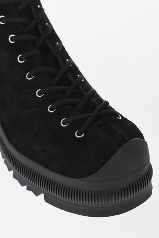 Suede Lace-up Chelsea Booties with Vibram Sole