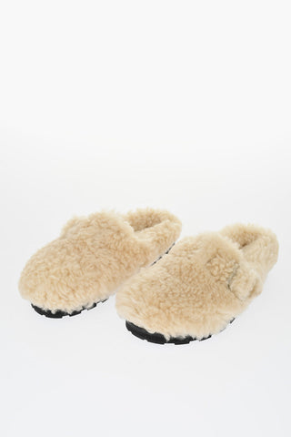 Mules in Shearling CURLY con Fibbia