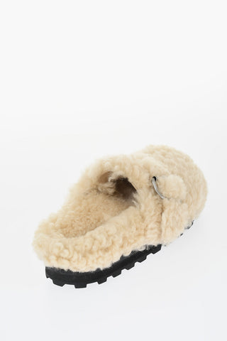 Mules in Shearling CURLY con Fibbia