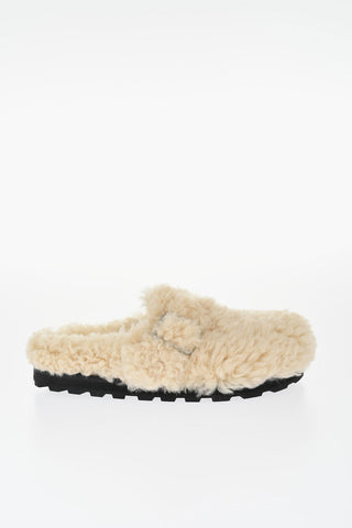 Mules in Shearling CURLY con Fibbia