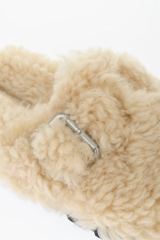 Mules in Shearling CURLY con Fibbia