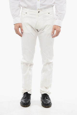 ID LUXURY DENIM Ton-sur-ton Embroidered Denims