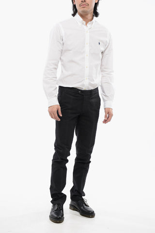 ID Stretch Cotton Chinos Pants with Belt Loops
